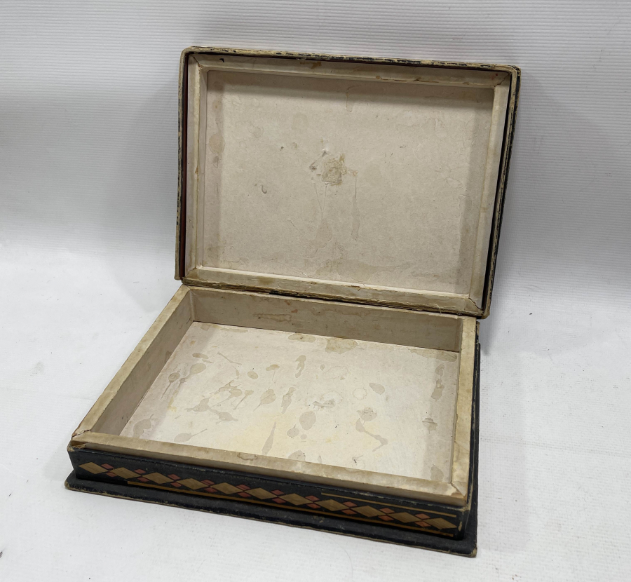 OSMANLI DÖNEMİ SAMAN İŞİ AHŞAP KUTU