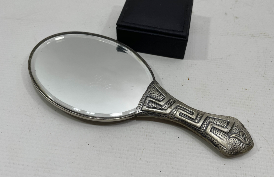 ÜZERİ TAŞLI GÜMÜŞ EL AYNASI