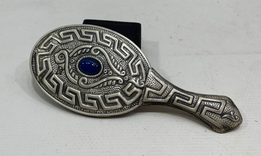 ÜZERİ TAŞLI GÜMÜŞ EL AYNASI