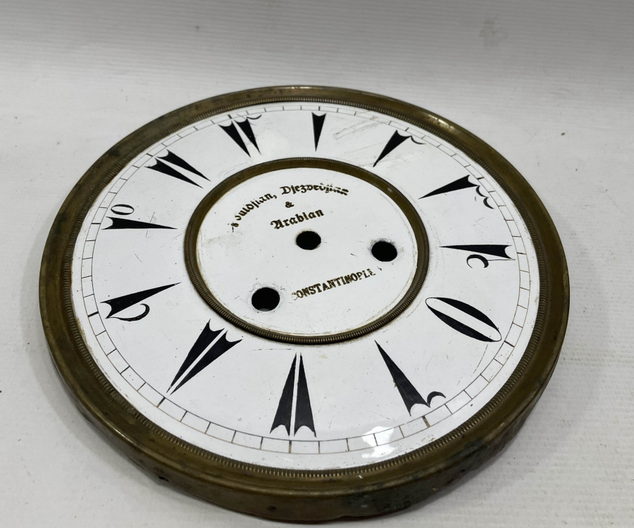 ÜZERİ YAZILI OSMANLI DÖNEMİ PORSELEN DUVAR SAATİ KADRANI