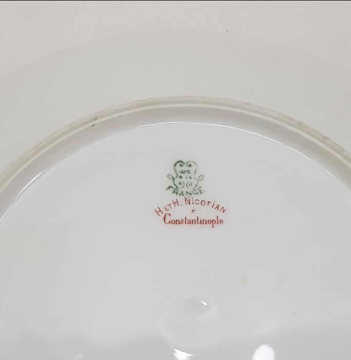 HETH. NİCOTİAN CONSTANTINOPLE YAZILI PORSELEN TABAK