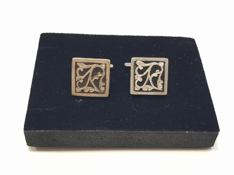 OLTU TAŞLI GÜMÜŞ KOL DÜĞMELERİ 