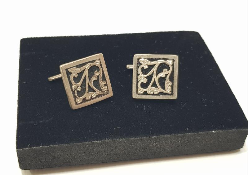 OLTU TAŞLI GÜMÜŞ KOL DÜĞMELERİ 