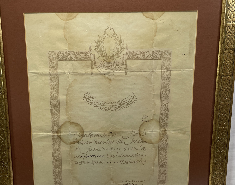 OSMANLICA YAZILI BERATLI İSTİKLAL MADALYASI