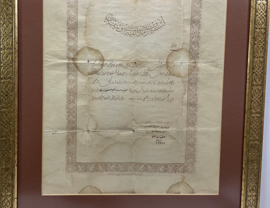 OSMANLICA YAZILI BERATLI İSTİKLAL MADALYASI