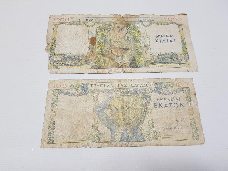 1935 YUNANİSTAN 100 VE 1000 DİRAHMİ