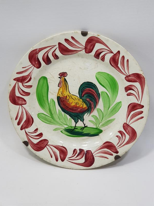 OSMANLI PAZARI İÇİN YAPILMIŞ CHOISY LE ROY MARKA HOROZLU PORSELEN TABAK