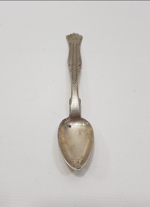 OSMANLI DÖNEMİ İZMİR İŞİ RUMCA İNİSİYALLİ GÜMÜŞ TATLI KAŞIĞI