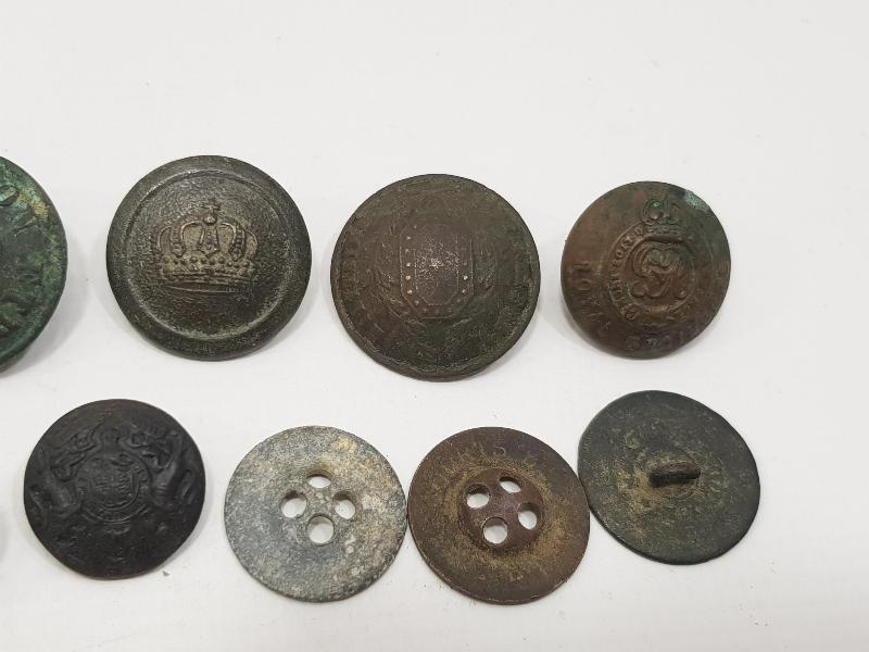 1. DÜNYA SAVAŞI DÖNEMİ BİR DÜZİNE SUBAY VE ASKER DÜĞMESİ