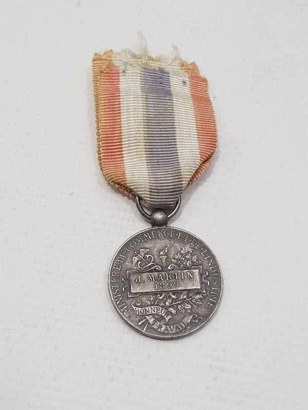 1899 TARİHLİ GÜMÜŞ FRANSIZ ENDÜSTRİ MADALYASI