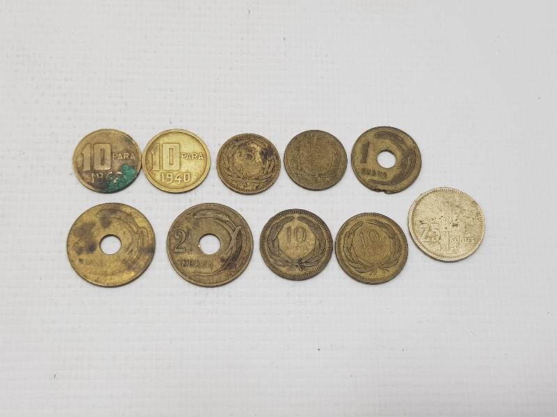 1940-1950'LERDEN 10 ADET MADENİ PARA