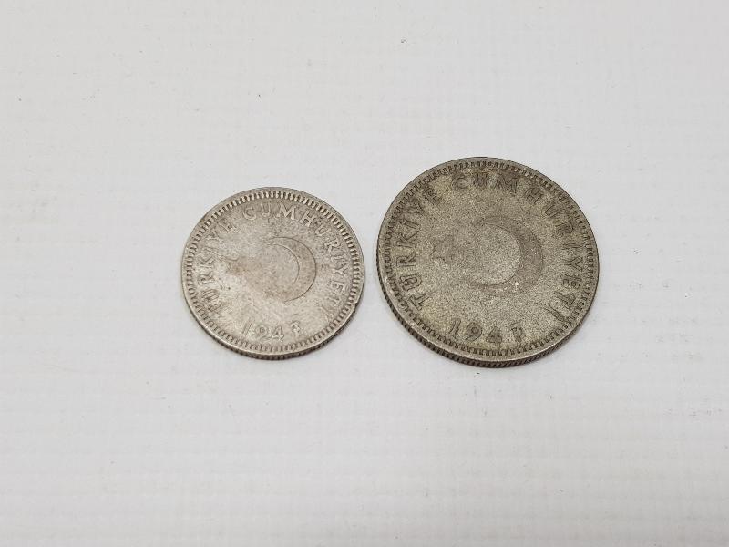 1947 TARİHLİ GÜMÜŞ 50 KURUŞ VE 1 LİRA