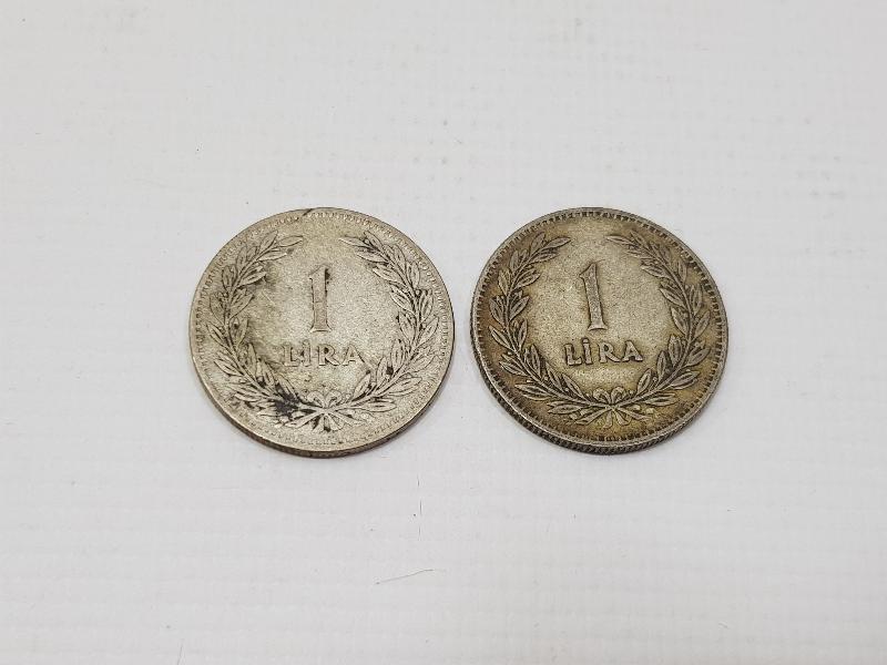 1947 VE 1948 TARİHLİ GÜMÜŞ 1 LİRALAR