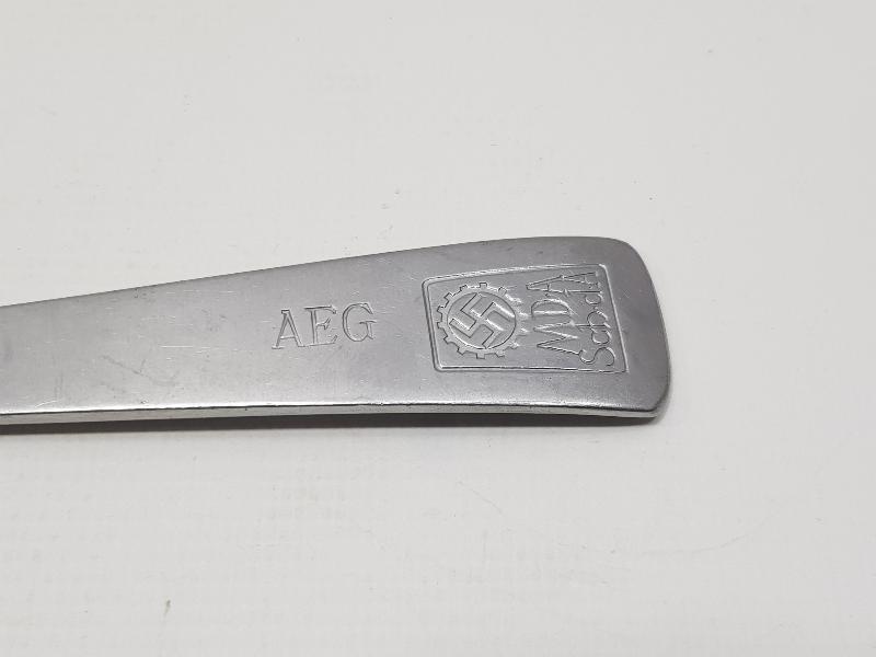 2. DÜNYA SAVAŞI DÖNEMİ NAZİ ES ES DAMGALI AEG MARKA ASKERİ KAŞIK 