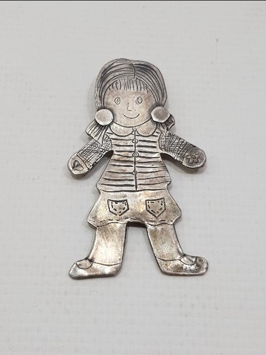 OSMANLI DÖNEMİ RUM İŞİ GÜMÜŞ ADAK KOLYE UCU