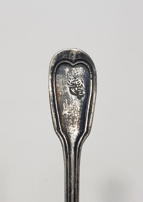 OSMANLI DÖNEMİ TUĞRALI GÜMÜŞ TATLI KAŞIĞI 