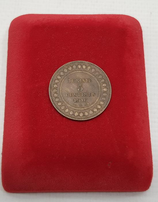 1916 SÖMÜRGE DÖNEMİ TUNUS 5 CENTIMES