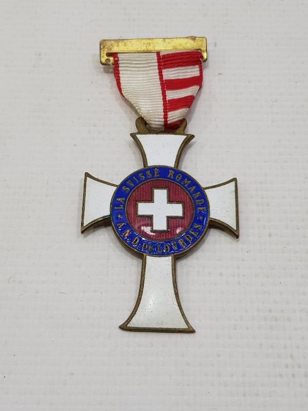 2. DÜNYA SAVAŞ DÖNEMİ İSVİÇRE MİNELİ HAÇ MADALYA