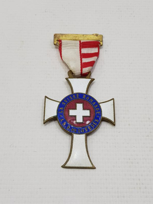 2. DÜNYA SAVAŞ DÖNEMİ İSVİÇRE MİNELİ HAÇ MADALYA