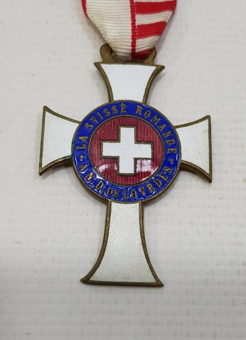 2. DÜNYA SAVAŞ DÖNEMİ İSVİÇRE MİNELİ HAÇ MADALYA