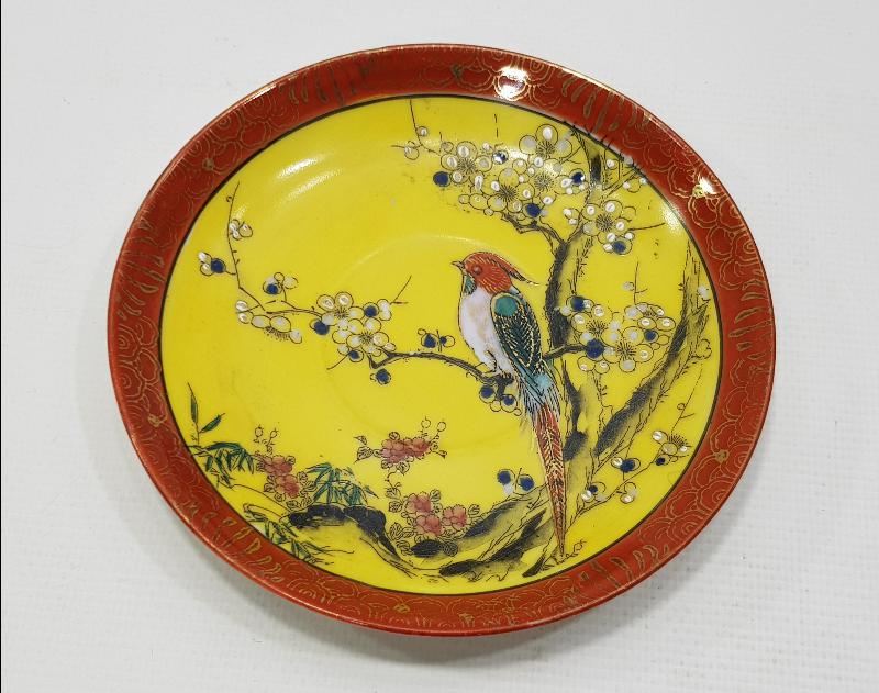 ANTİKA JAPON YAPIMI MİNELİ PORSELEN ÇAY FİNCANI