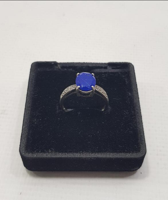 LAPİS LAZULİ TAŞLI GÜMÜŞ YÜZÜK