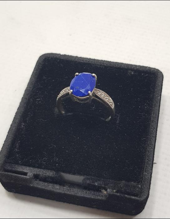 LAPİS LAZULİ TAŞLI GÜMÜŞ YÜZÜK