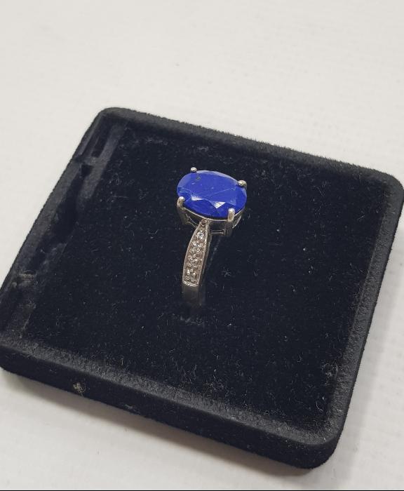 LAPİS LAZULİ TAŞLI GÜMÜŞ YÜZÜK