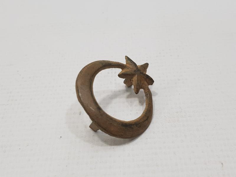 OSMANLI DÖNEMİ AY YILDIZ FORMLU SUBAY ŞAPKA KOKARTI