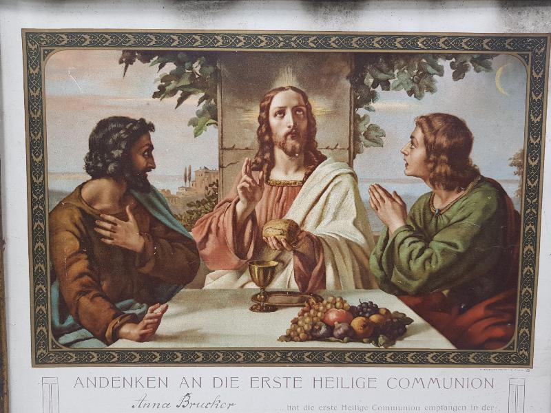 1911 TARİHLİ HAZRETİ İSA GÖRSELLİ HIRİSTİYAN DİNİ DUVAR PANOSU