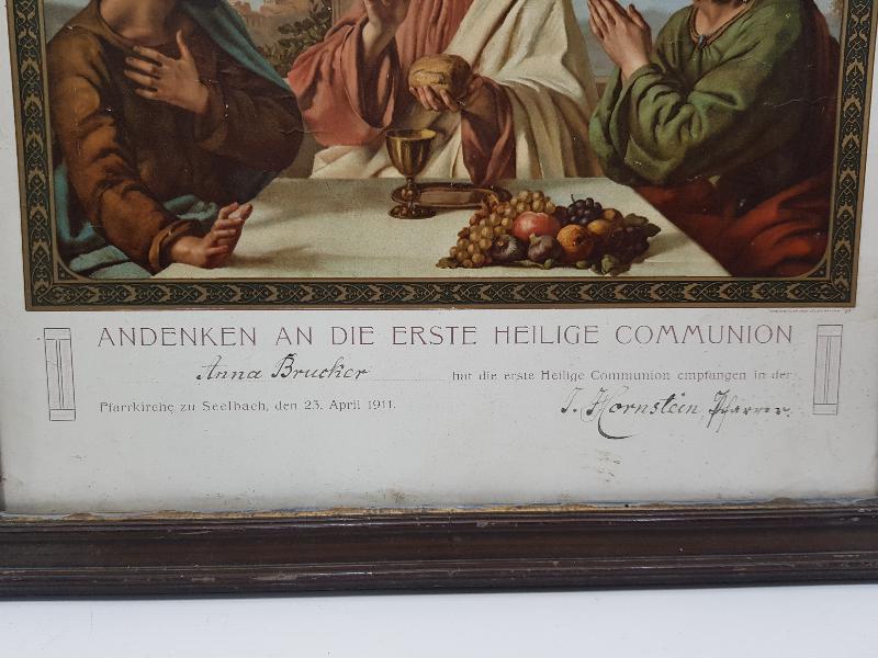 1911 TARİHLİ HAZRETİ İSA GÖRSELLİ HIRİSTİYAN DİNİ DUVAR PANOSU