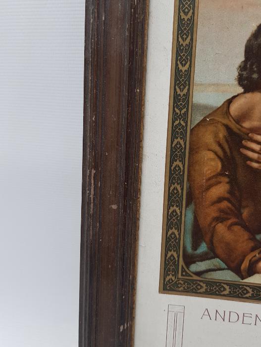 1911 TARİHLİ HAZRETİ İSA GÖRSELLİ HIRİSTİYAN DİNİ DUVAR PANOSU