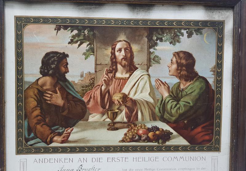 1911 TARİHLİ HAZRETİ İSA GÖRSELLİ HIRİSTİYAN DİNİ DUVAR PANOSU