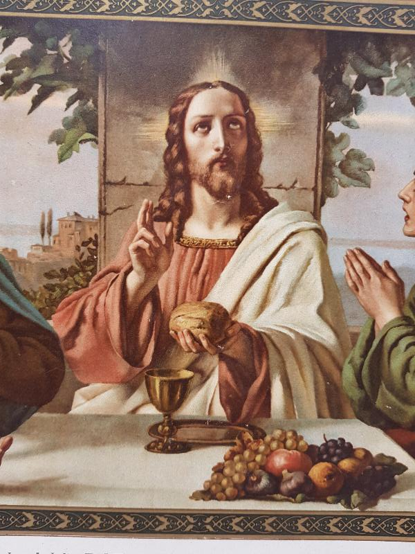 1911 TARİHLİ HAZRETİ İSA GÖRSELLİ HIRİSTİYAN DİNİ DUVAR PANOSU