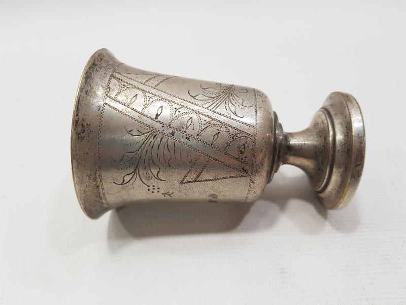 ANTİKA GÜMÜŞ KAPLAMA KADEH