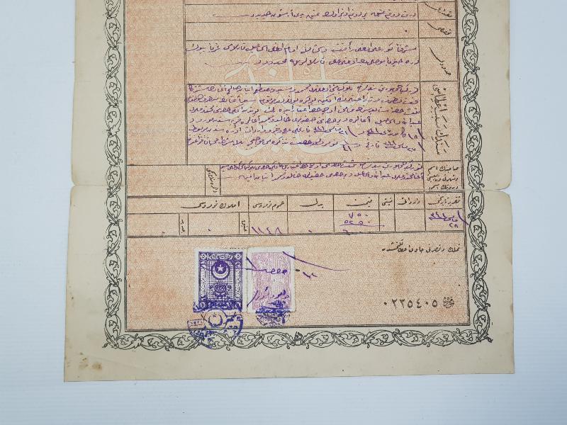 AY YILDIZLI OSMANLICA TAPU SENEDİ 