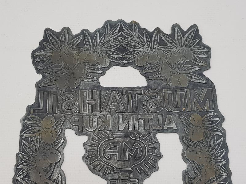 BALIKESİR EDREMİT HAVRAN MÜSTAHSİL ALTIN KÜP ZEYTİNYAĞ ETİKETİ KLİŞESİ