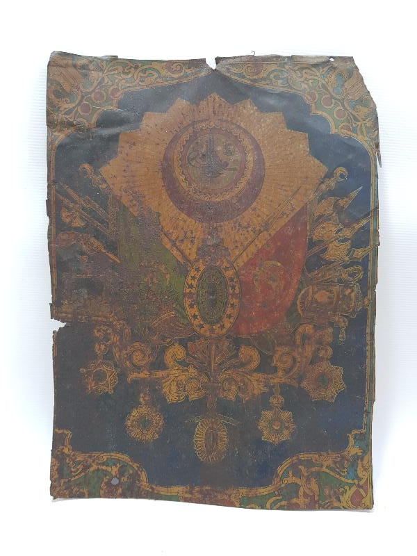 OSMANLI DEVLET ARMALI TENEKE SANDIK ÖNÜ SÜSÜ