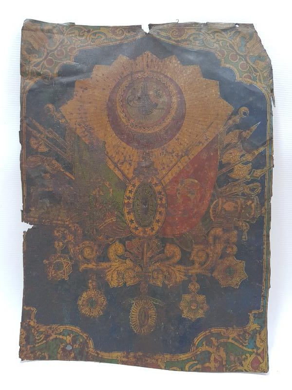 OSMANLI DEVLET ARMALI TENEKE SANDIK ÖNÜ SÜSÜ