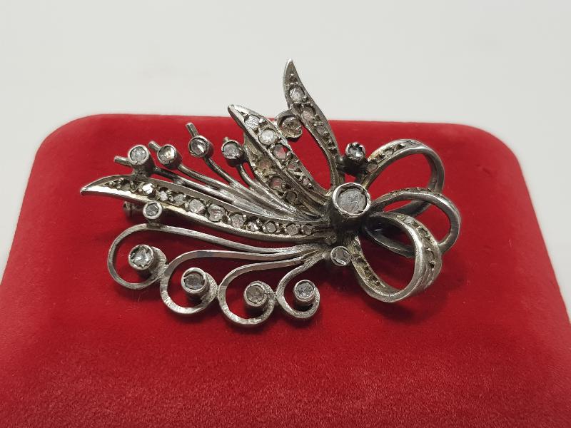 OSMANLI DÖNEMİ ANAYAR ALTIN ELMAS BROŞ 