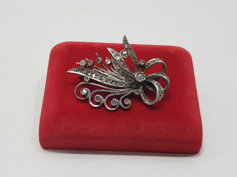 OSMANLI DÖNEMİ ANAYAR ALTIN ELMAS BROŞ 