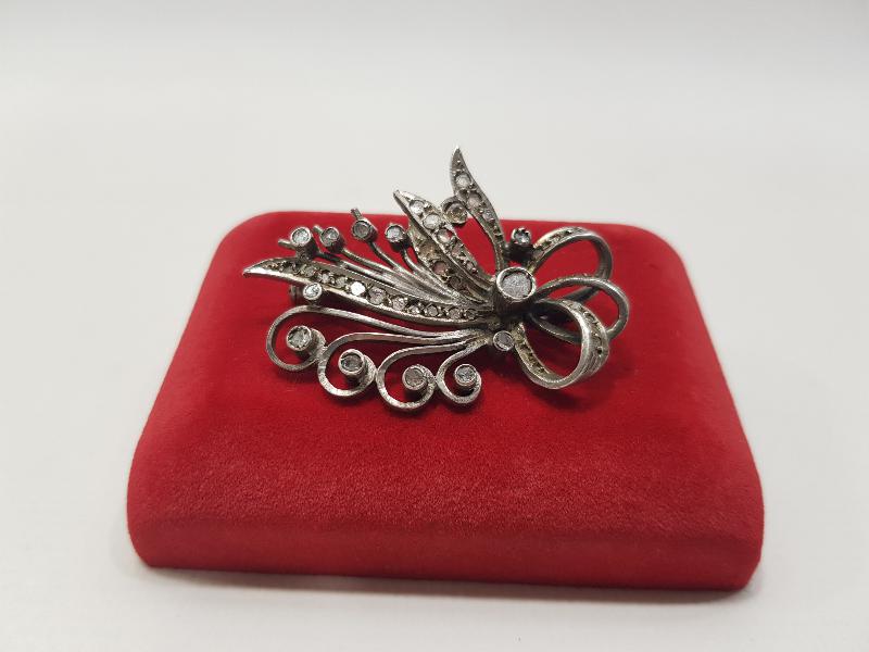 OSMANLI DÖNEMİ ANAYAR ALTIN ELMAS BROŞ 