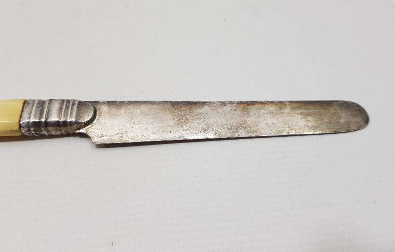 OSMANLI DÖNEMİ FİL DİŞİ SAPLI GÜMÜŞ HATTAT BIÇAĞI