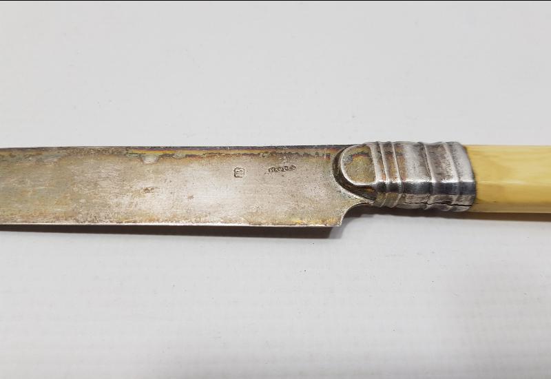 OSMANLI DÖNEMİ FİL DİŞİ SAPLI GÜMÜŞ HATTAT BIÇAĞI