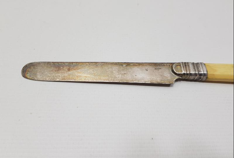 OSMANLI DÖNEMİ FİL DİŞİ SAPLI GÜMÜŞ HATTAT BIÇAĞI