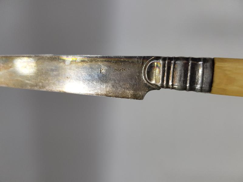 OSMANLI DÖNEMİ FİL DİŞİ SAPLI GÜMÜŞ HATTAT BIÇAĞI