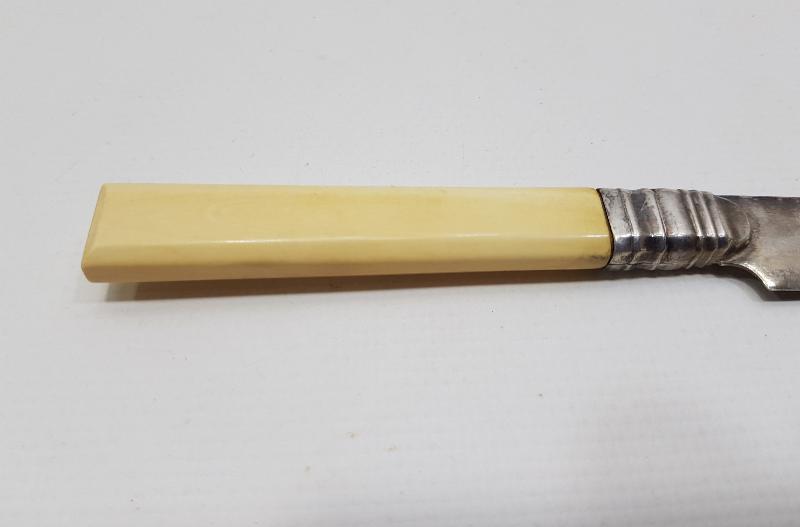 OSMANLI DÖNEMİ FİL DİŞİ SAPLI GÜMÜŞ HATTAT BIÇAĞI