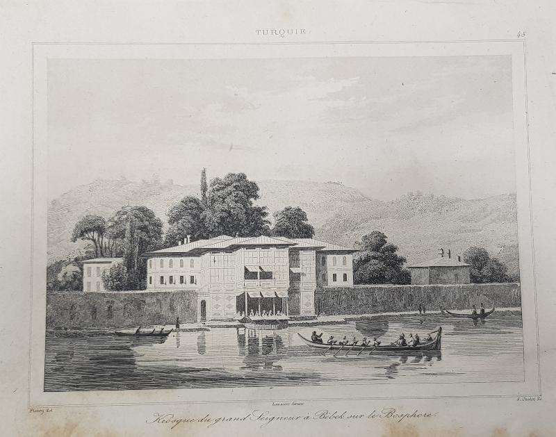 OSMANLI DÖNEMİ GRAVÜR: BEBEK'TE PAŞA KÖŞKÜ