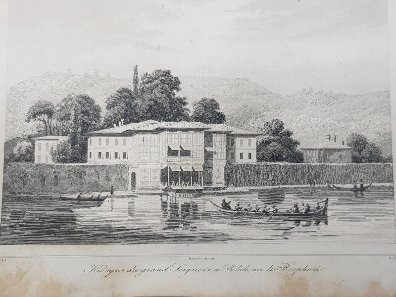 OSMANLI DÖNEMİ GRAVÜR: BEBEK'TE PAŞA KÖŞKÜ