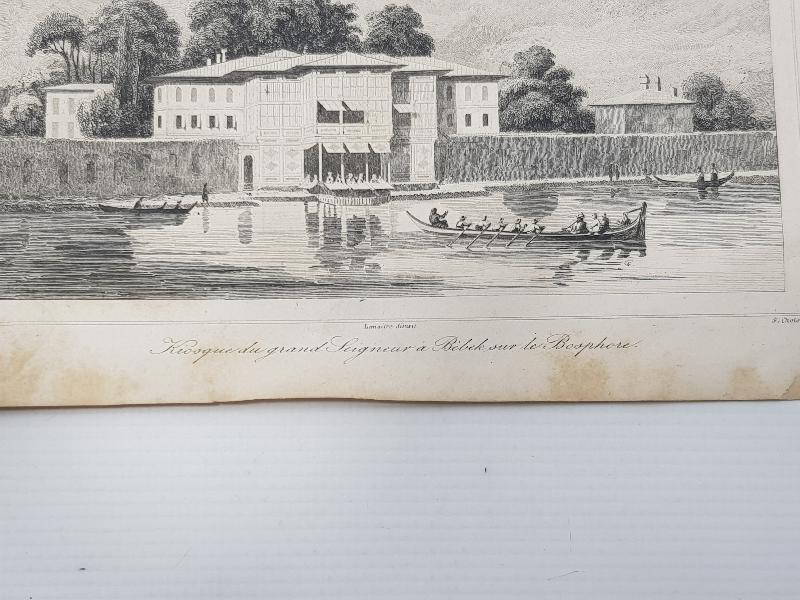 OSMANLI DÖNEMİ GRAVÜR: BEBEK'TE PAŞA KÖŞKÜ